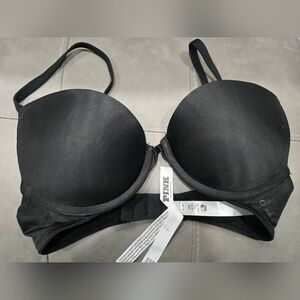 PINK Victoria's Secret Black Women's Bra 32B Wear Everywear Super Push Up